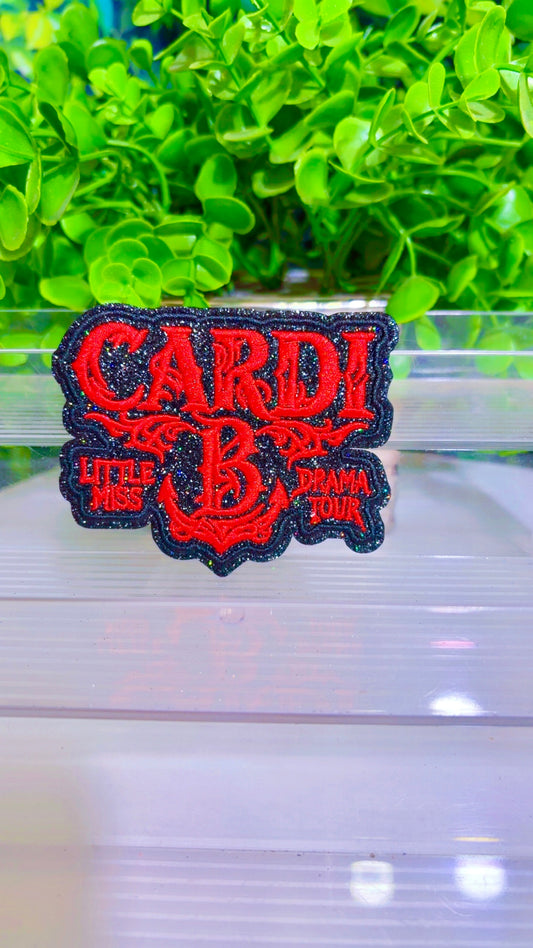 Little miss drama iron on patch