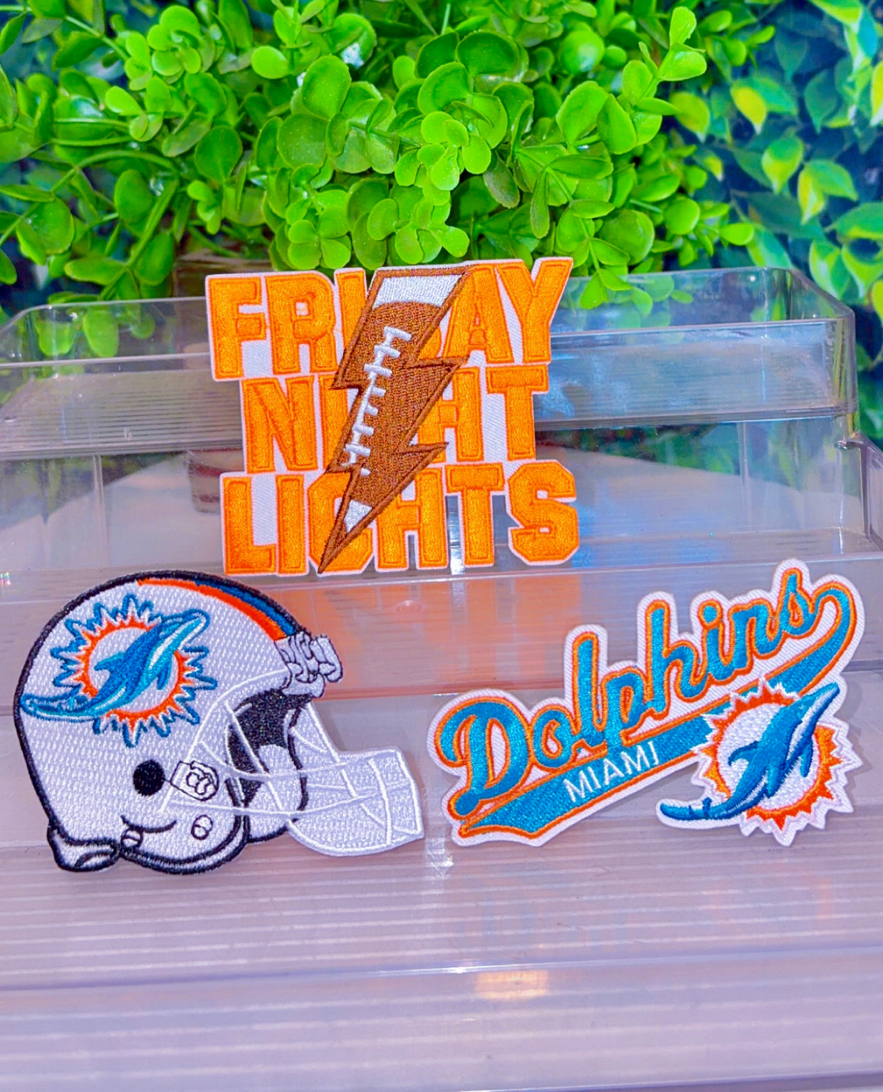 Sports iron on patch set