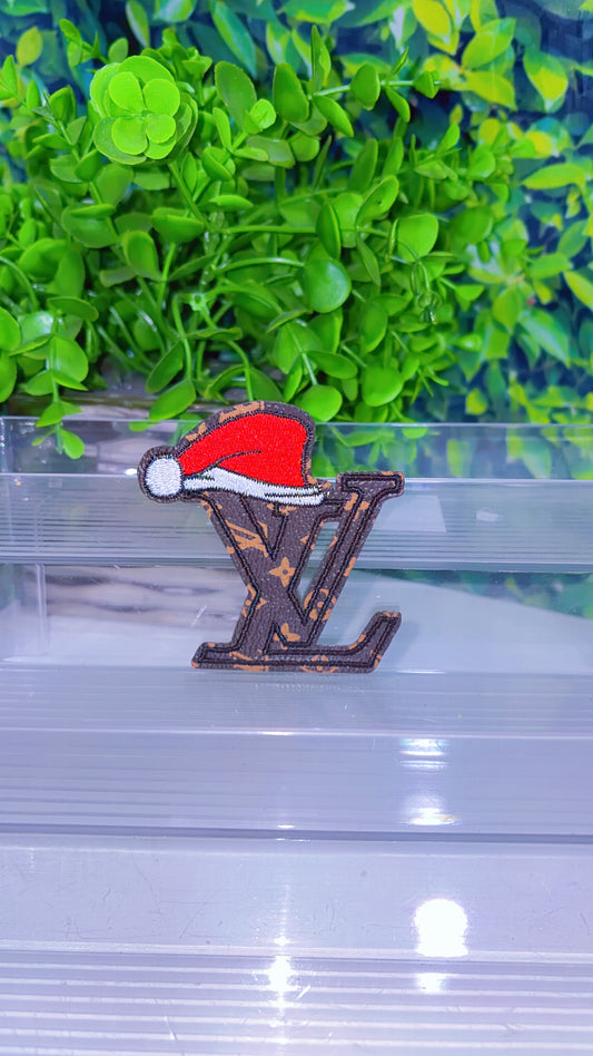 Christmas theme faux leather iron on patch