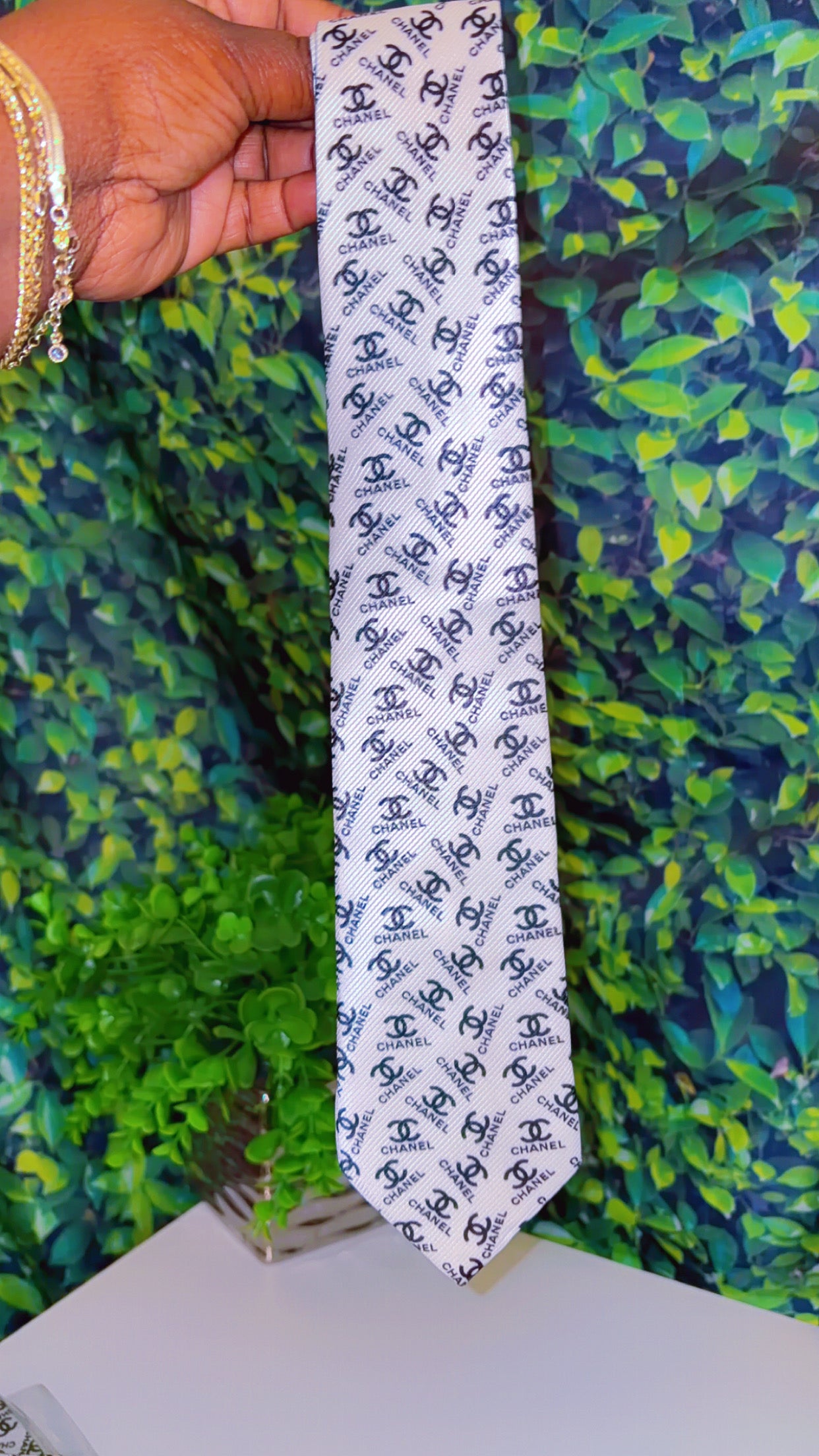 Black and white diy tie