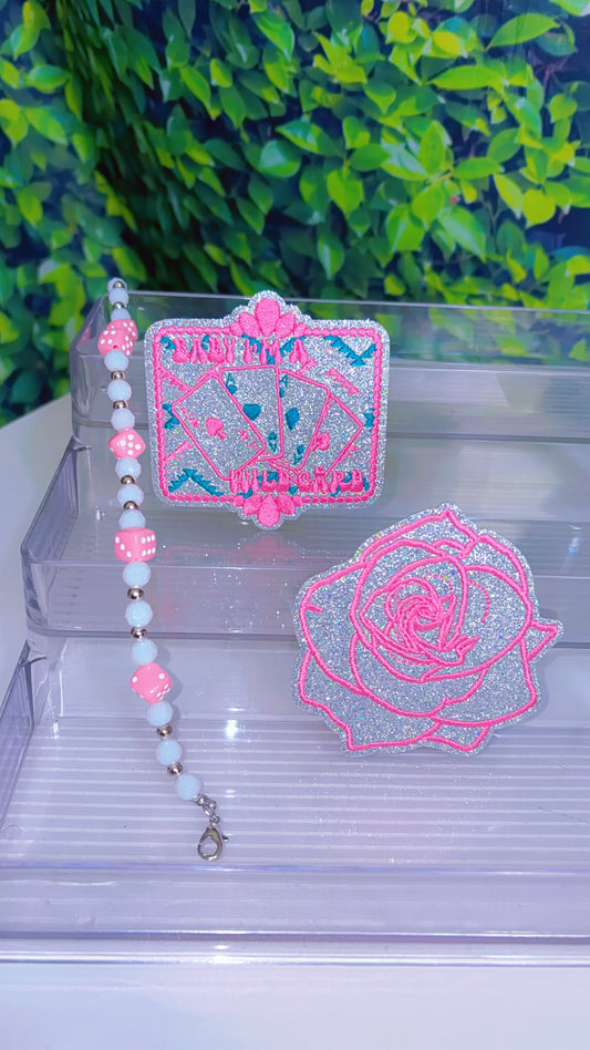 Baby I’m a wild card patches and dice hat chain