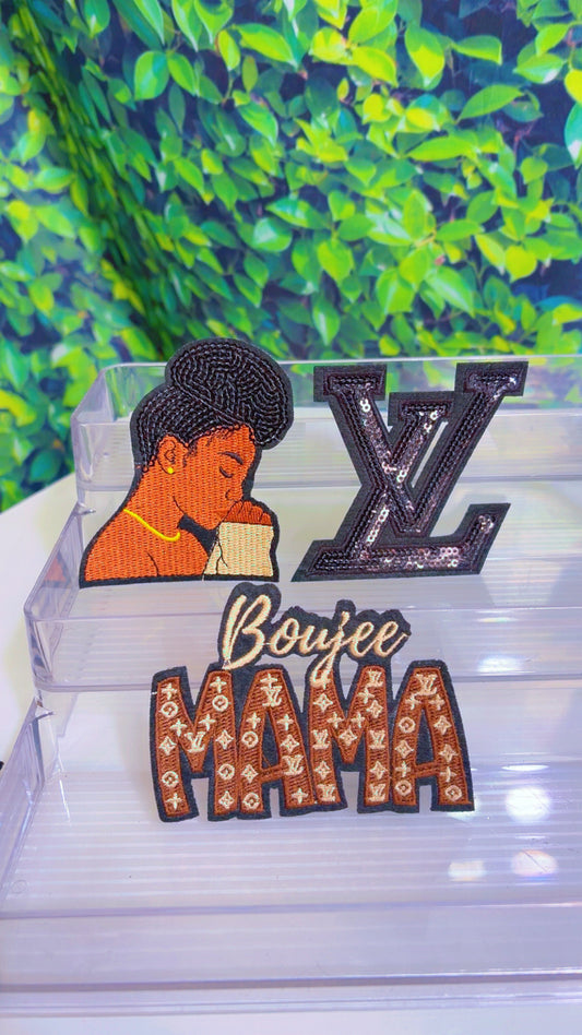 Boujee Mama iron on patch set