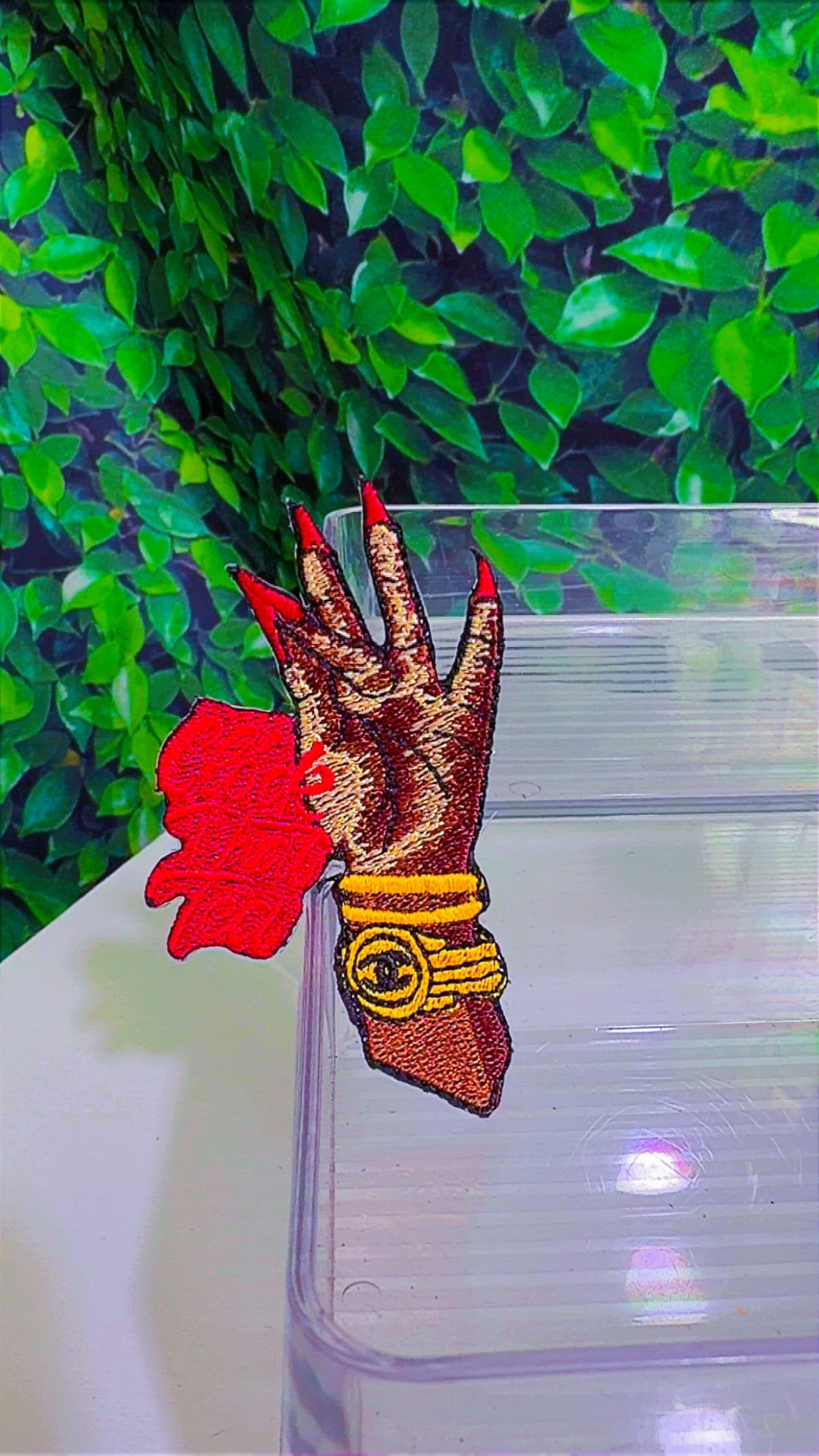 Clock that tea iron on patch