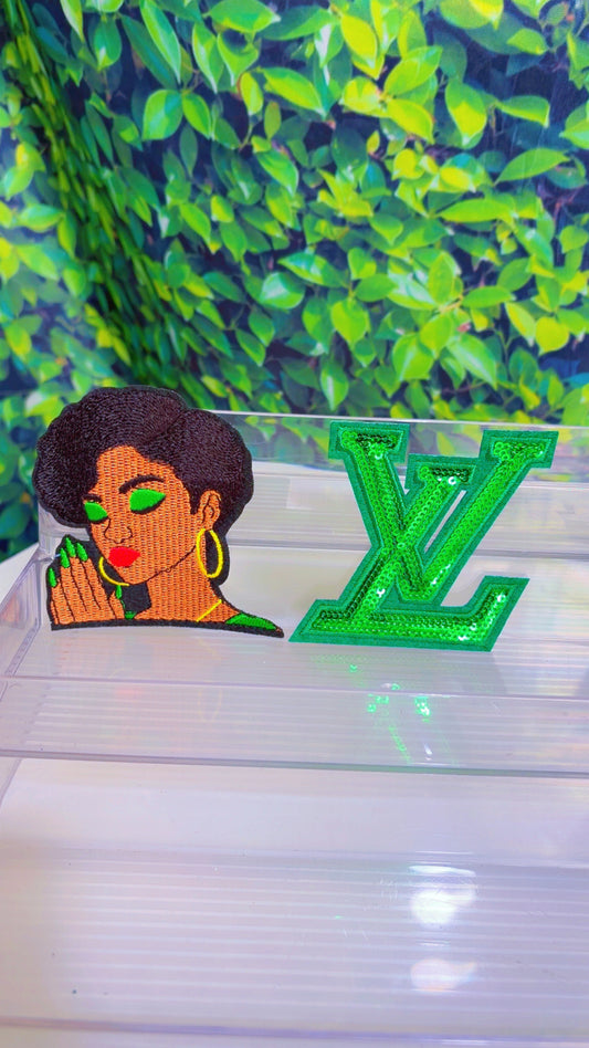 Pretty Lady iron on patch set