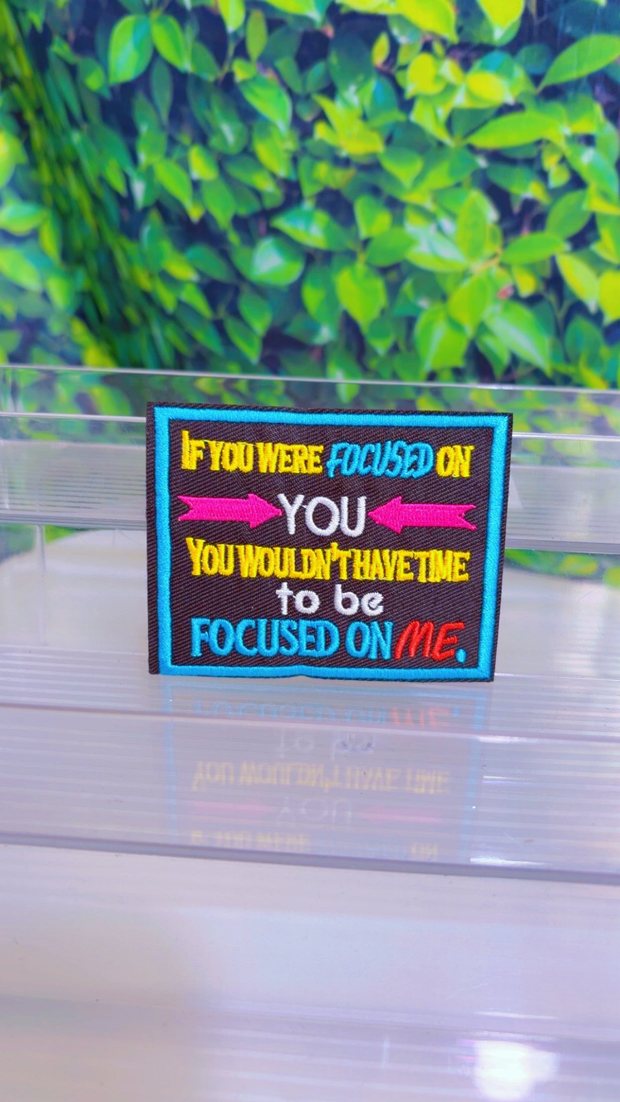 Statement iron on patch