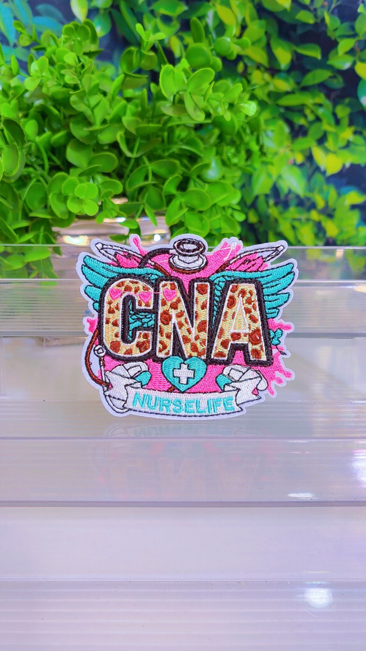 Cna nurse life big iron on patch