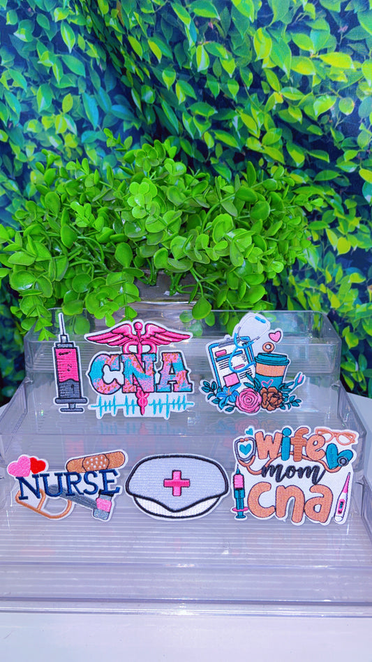 CNA iron on patch set