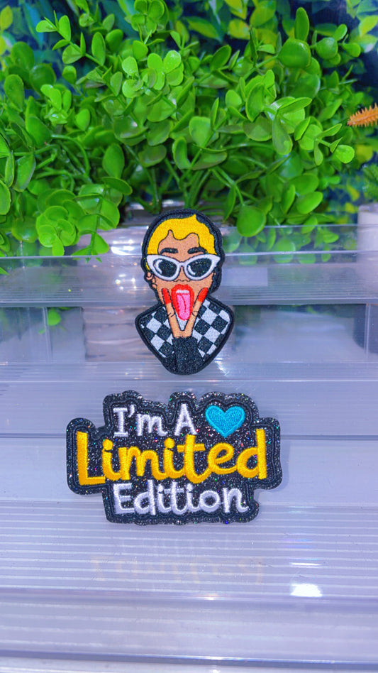 I am limited edition Cardi iron on patch set