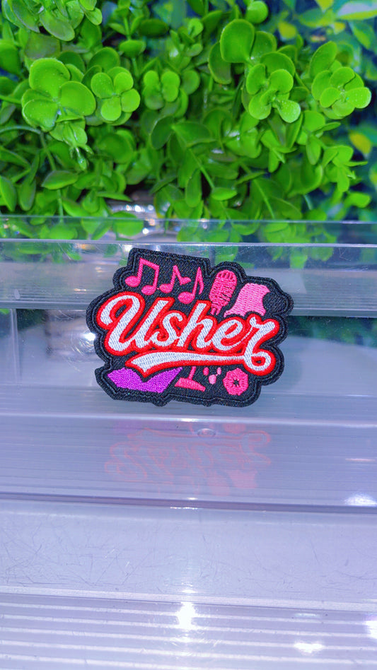 Usher iron on patch