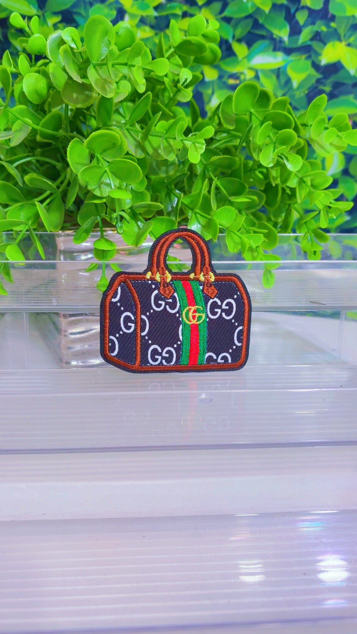 Lux bag iron on patch black or white option