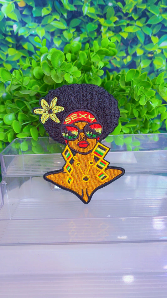 Diva iron on patch medium size