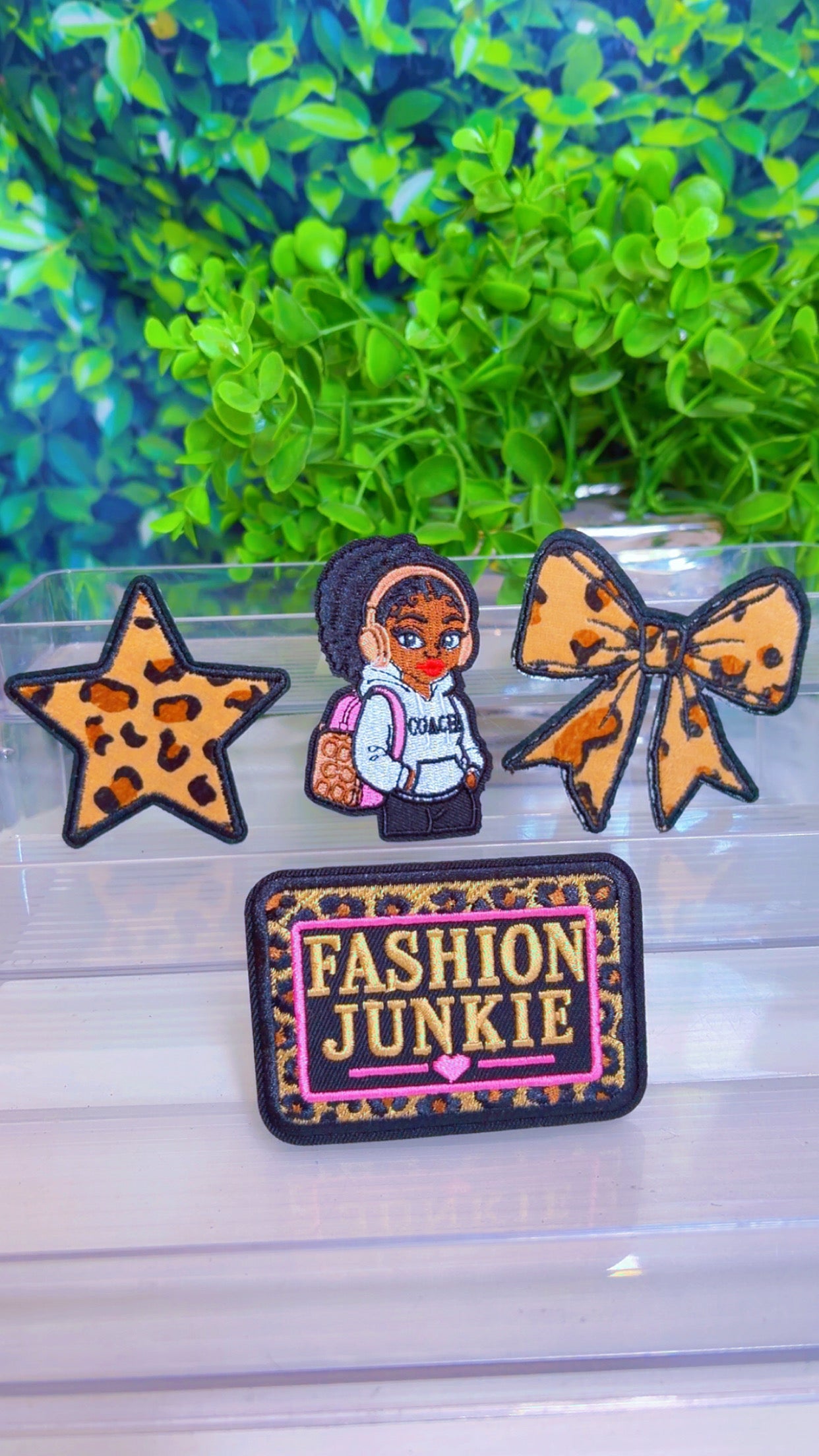 Fashion Junkie iron on patch set