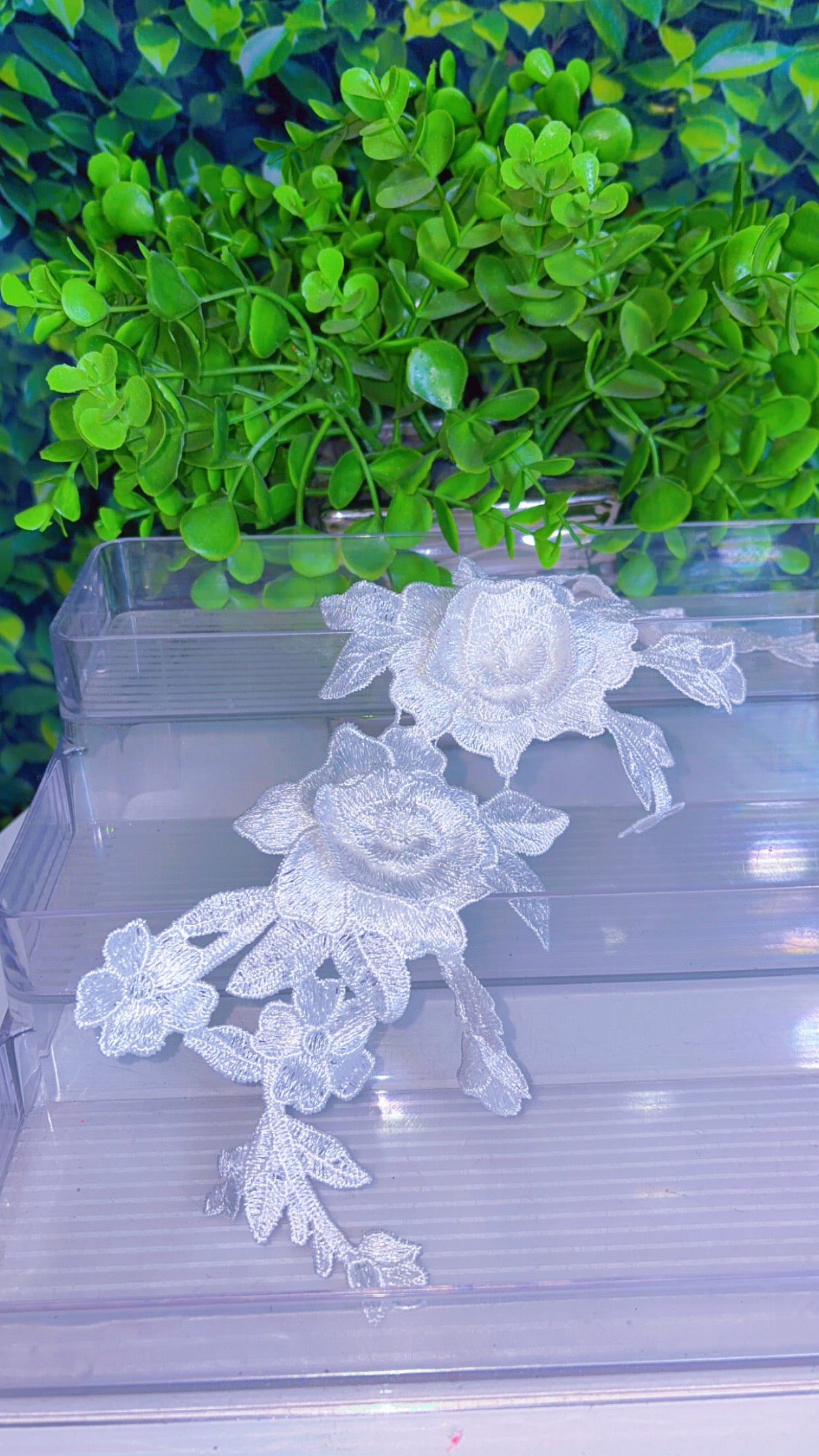 White 3d flower