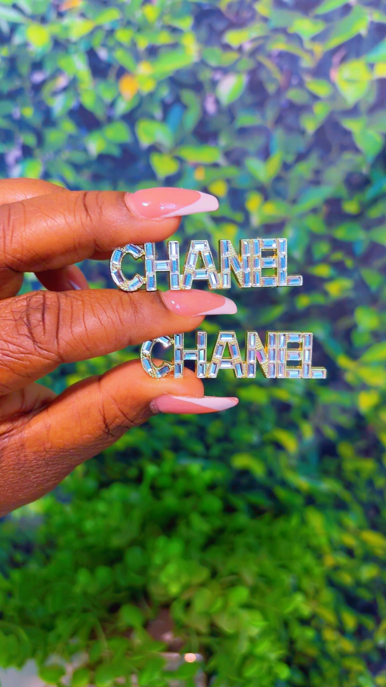 Gold bling charms (2)