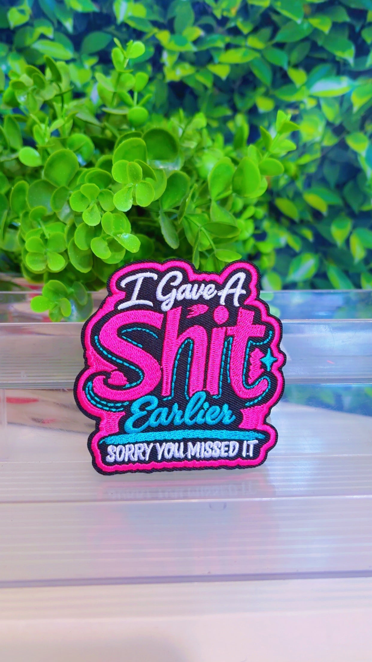 I gave a shit earlier sorry you missed it iron on patch
