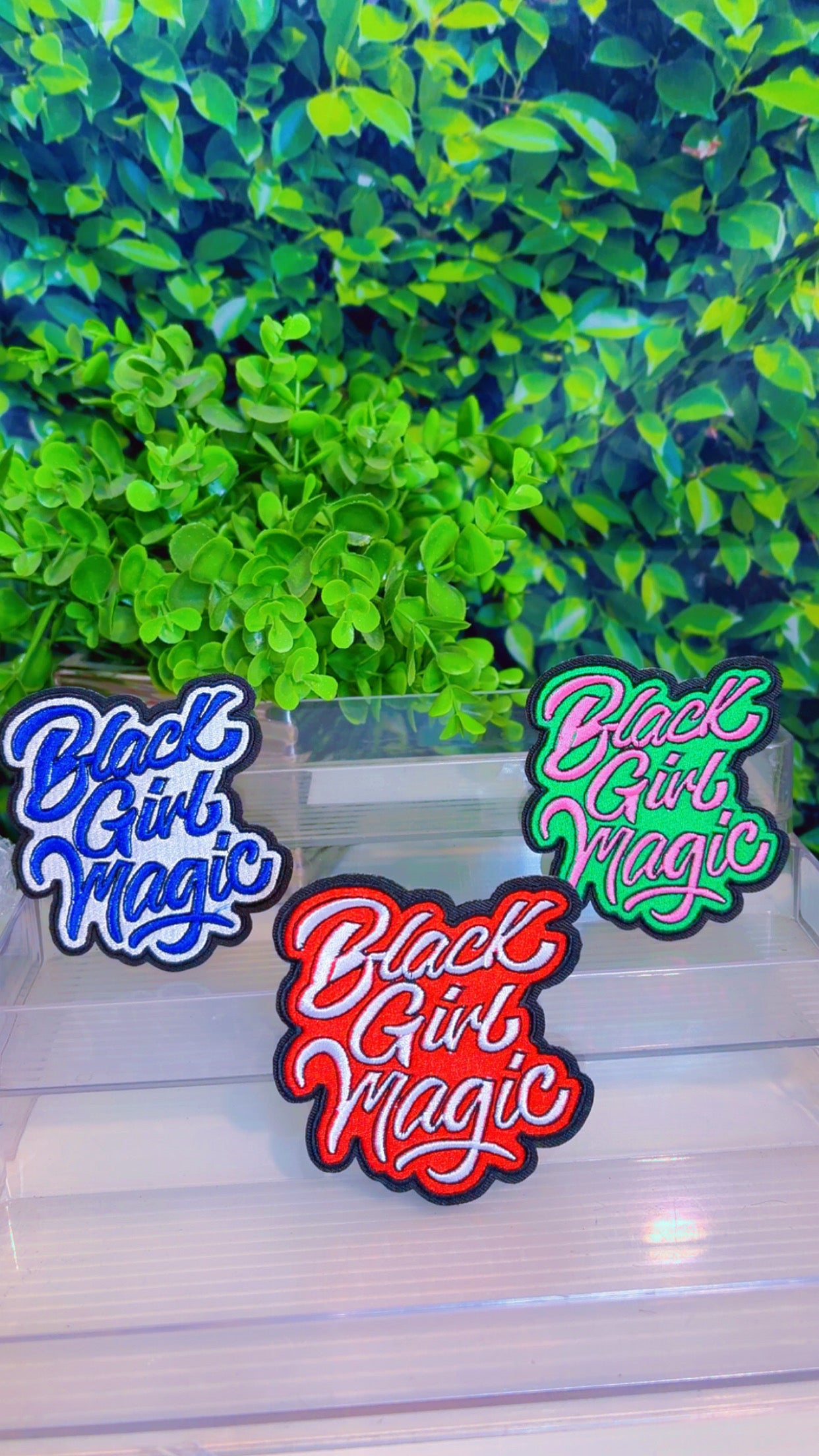 Black girl magic iron on patch set
