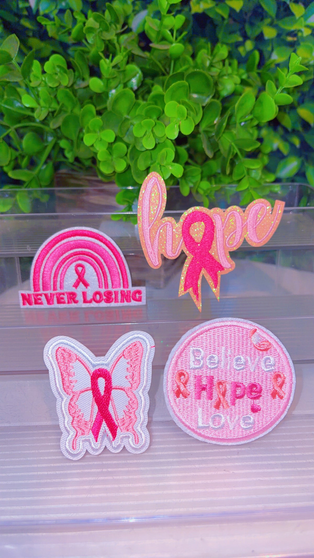 Hope Breast cancer awareness iron on patches