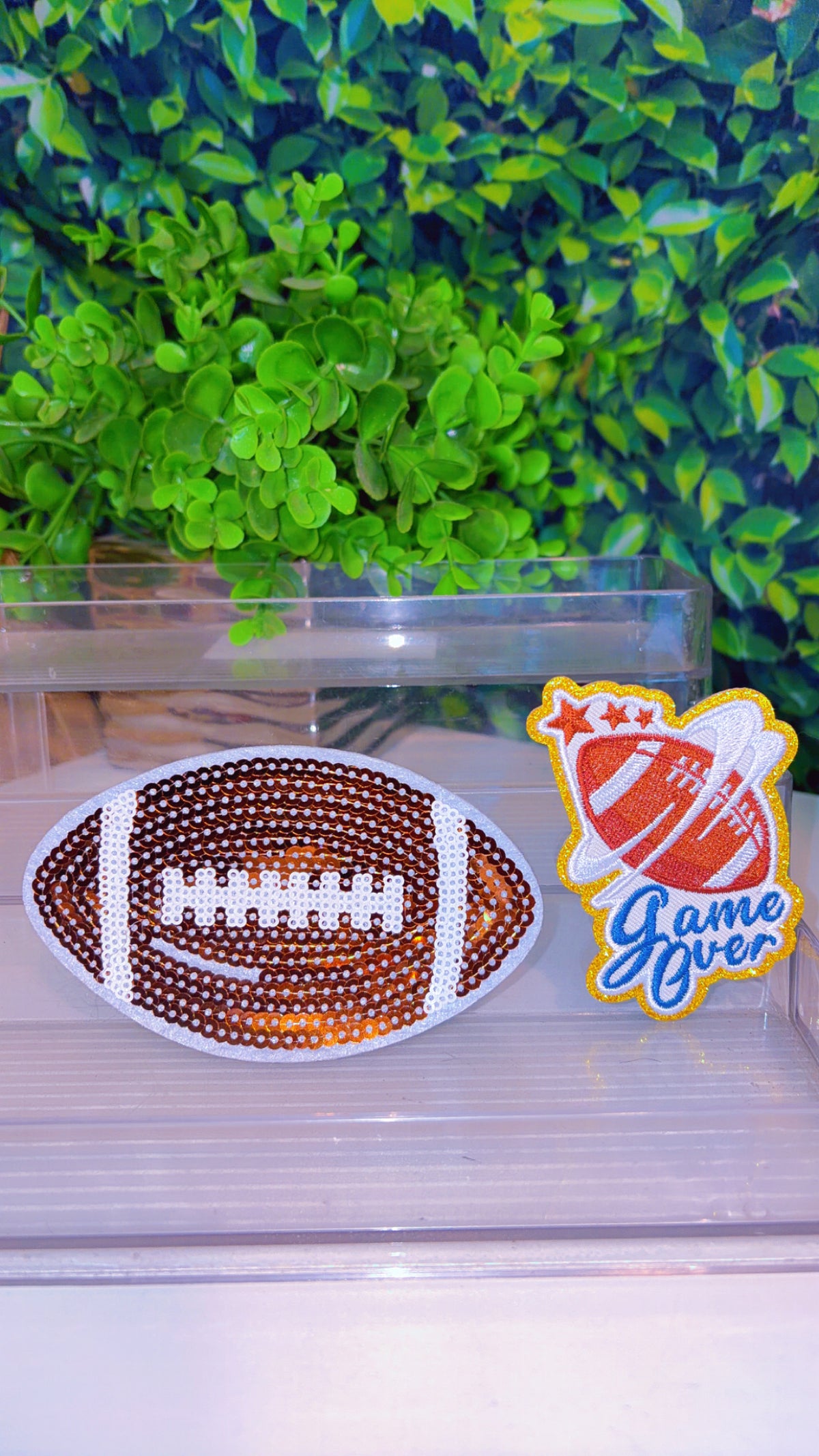 Game day sports iron on patch