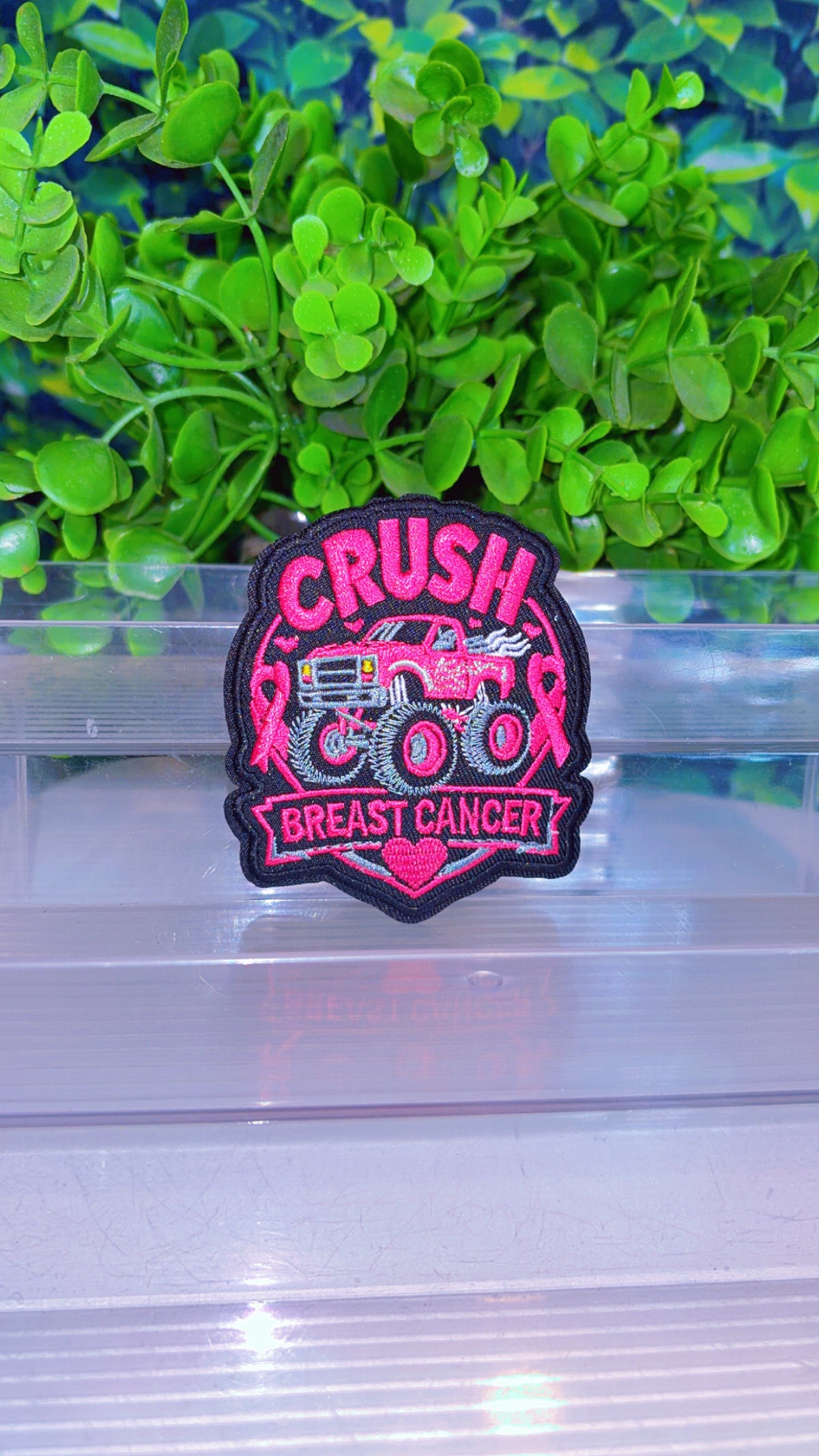 Breast cancer iron on patch