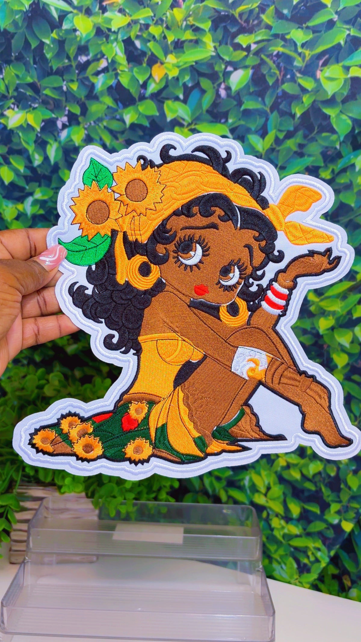 Sunflower Big Betty iron on patch