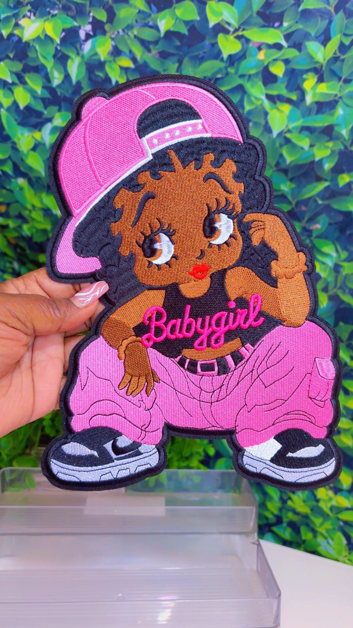 Baby girl big or small iron on patch