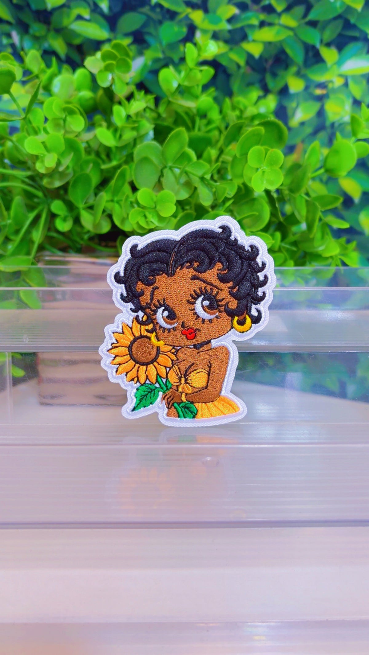 Sunflower medium size 6inch or small iron on patch