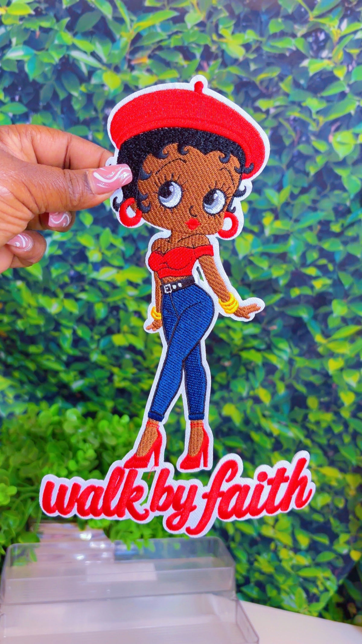 Walk by faith big iron on patch
