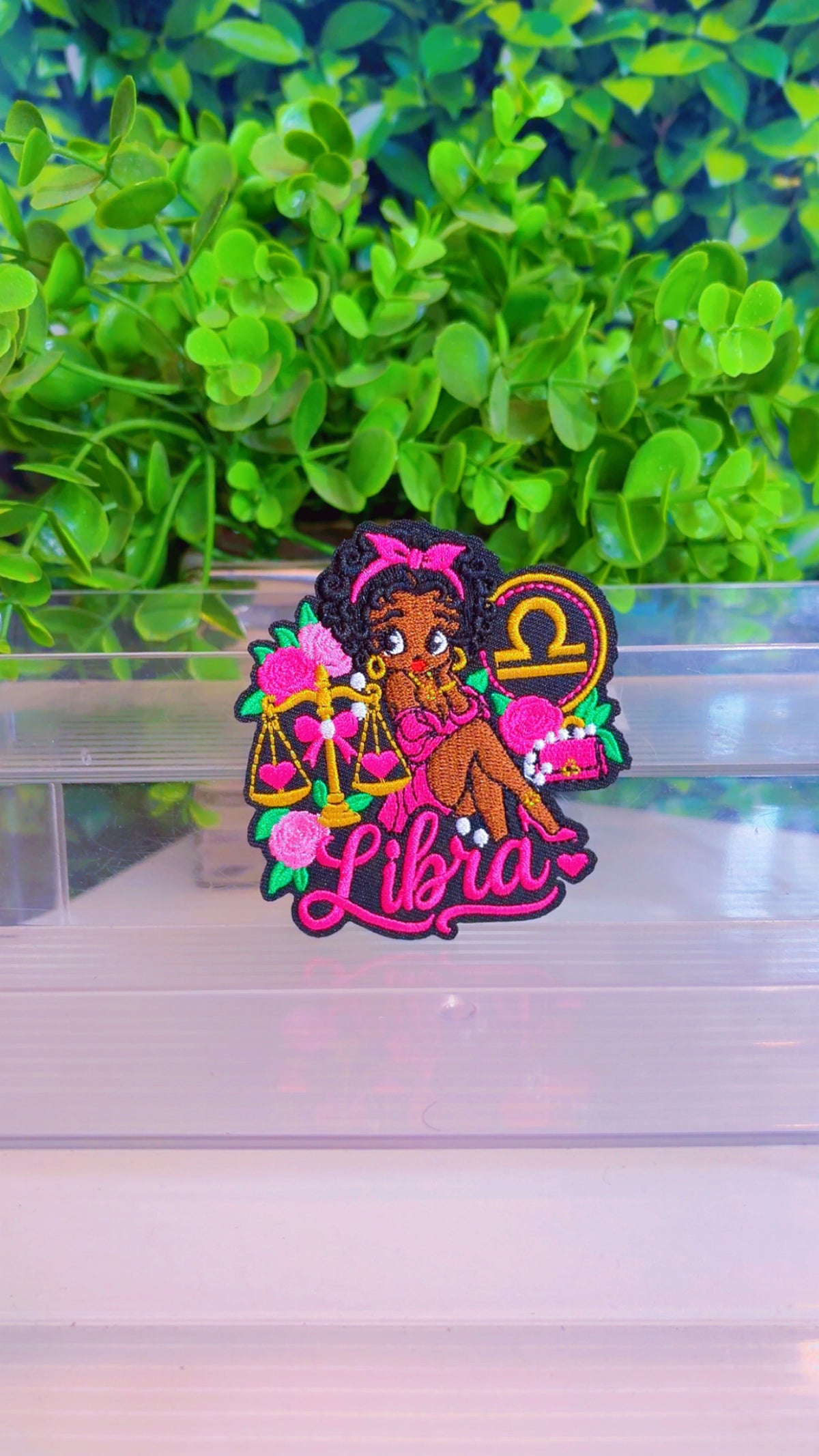 Libra ♎️ zodiac iron on patch