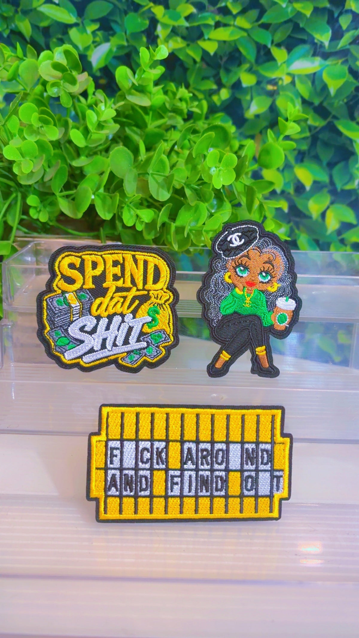 Iron on patch set
