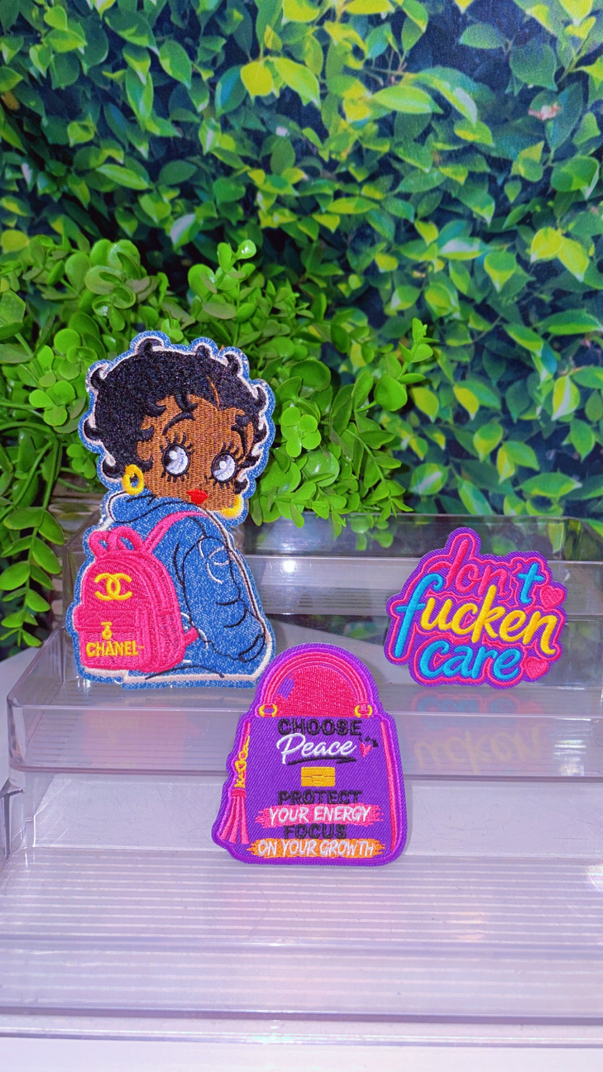 Iron on patch set
