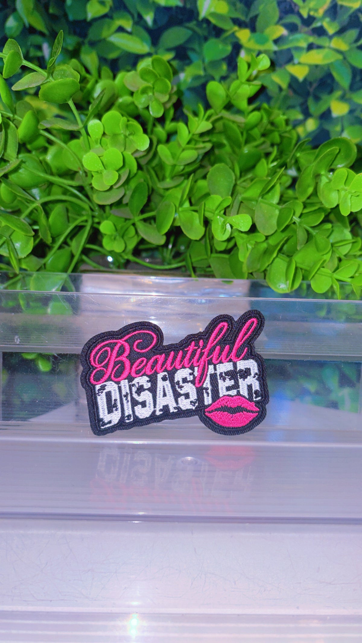 Beautiful disaster iron on patch